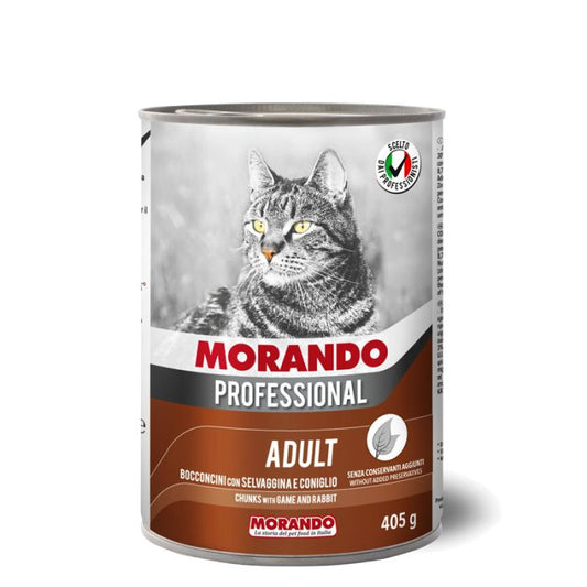 Morando Professional Cat Adult Komadići Divljač i Zec 405g - petcorner