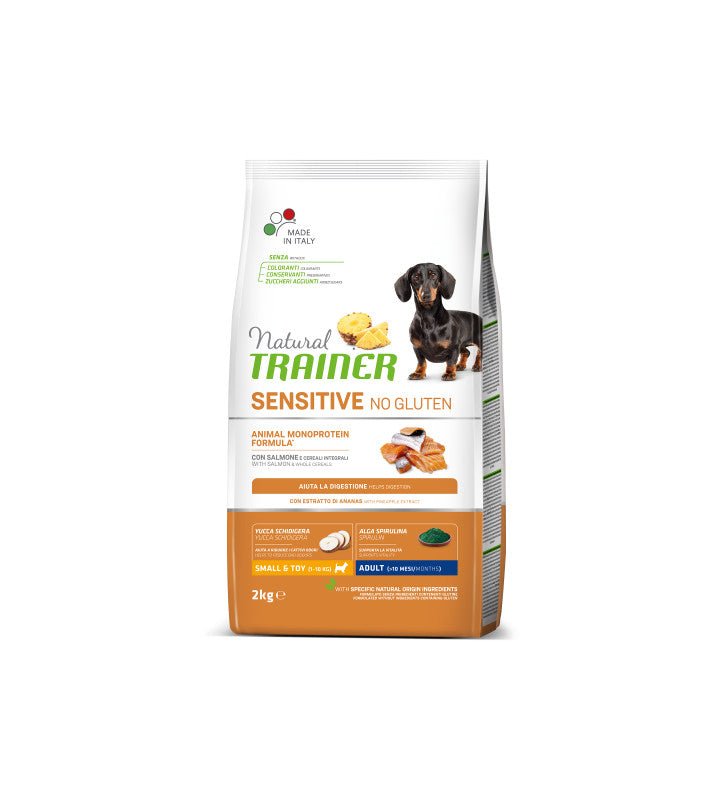 Natural trainer Sensitive, Hrana za odrasle pse malih rasam bez zitarica, Losos, 7kg - petcorner