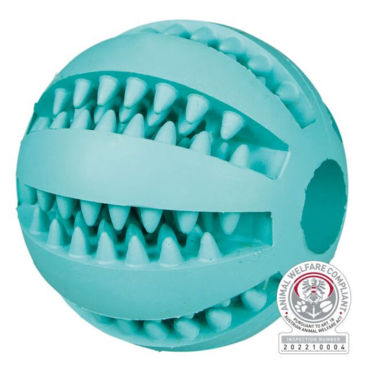 Trixie Denta Fun Mint Lopta 6cm – Prirodna Guma - petcorner