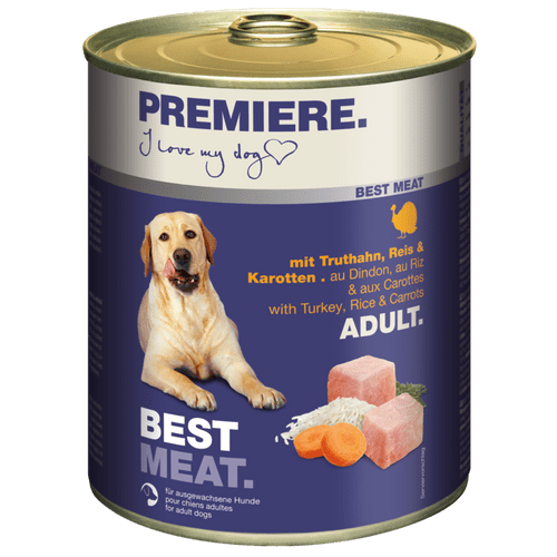 PREMIERE Dog Best Meat konzerva za pse Adult Ćuretina i Povrće, 800g konzerva - petcorner