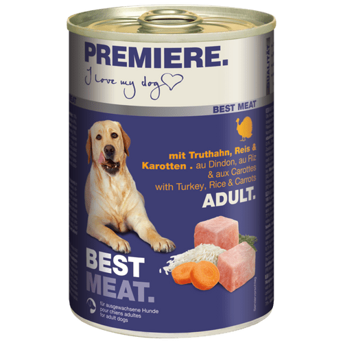 PREMIERE Dog Best Meat konzerva za pse Adult - Ćuretina, šargarepa i pirinač 400g - petcorner