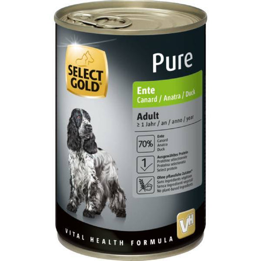 SELECT GOLD Dog Pure konzerva Adult - Patka - petcorner