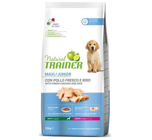 Trainer Natural Dog Hrana Mlade Pse, Velikih rasa sa Svežom Piletinom, 12kg - petcorner