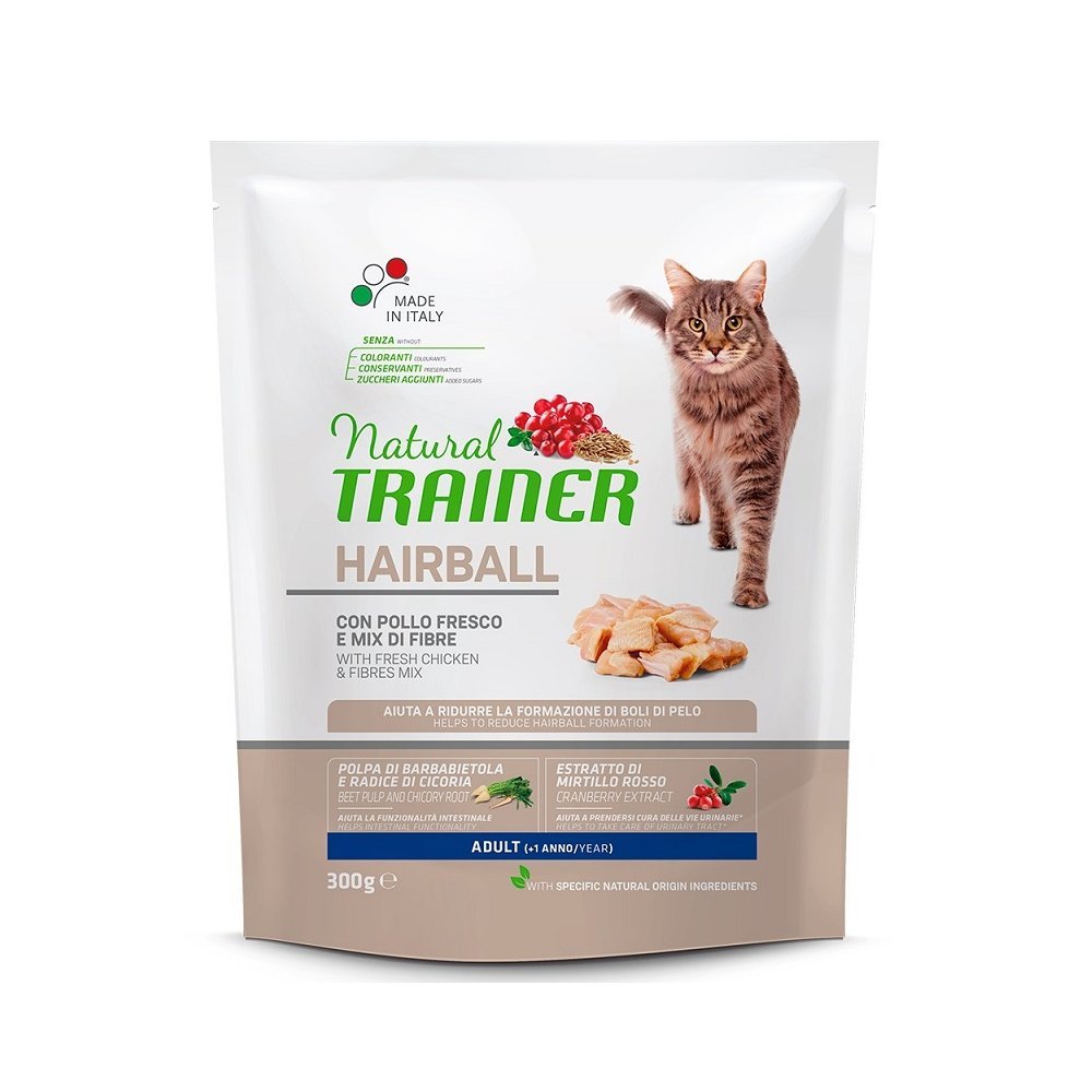 Trainer Natural Hairball Hrana za odrasle mačke, Piletina, 300g - petcorner