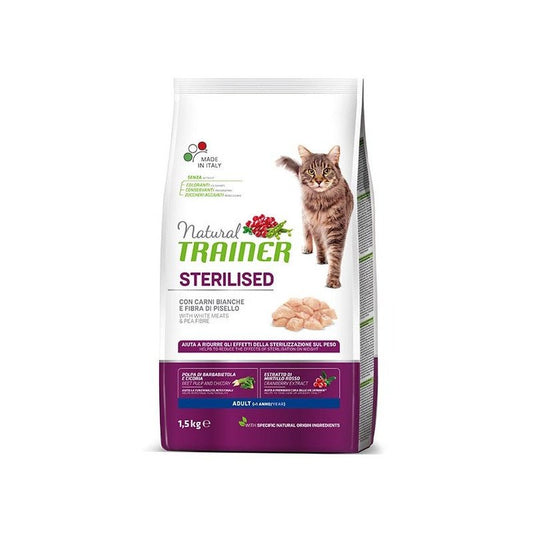 Trainer Natural Hrana za odrasle sterilisane mačke, Belo meso, 1.5kg - petcorner