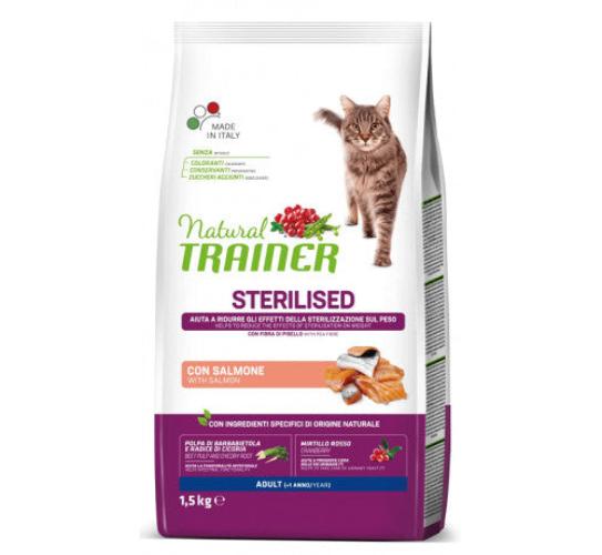 Trainer Natural Hrana za sterilisane odrasle mačke, Losos, 1.5kg - petcorner