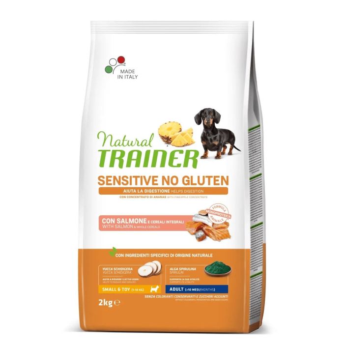 Trainer Natural Sensitive Bez Zitarica Hrana Za Odrasle Pse Malih Rasa, Losos, 800g - petcorner