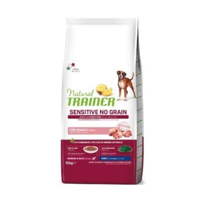 Trainer Natural Sensitive Bez zitarica, Hrana za odrasle pse Srednjih I Velikih Rasa, Pastrmka 12kg - petcorner