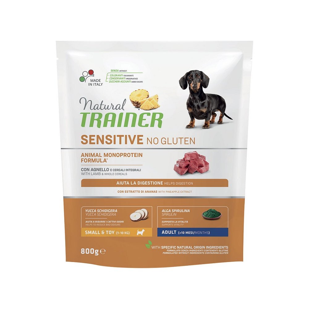 Trainer Natural Sensitive Bez Zitarica Hrana Za Pse, Jagnjetina, Za Odrasle Pse Malih Rasa, 800g - petcorner