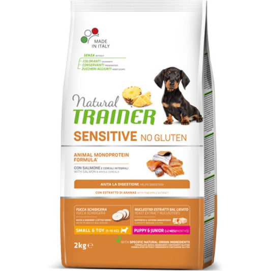 Trainer Natural Sensitive Bez Zitarica Hrana Za Štence I Mlade Pse Malih Rasa, Losos, 2kg - petcorner