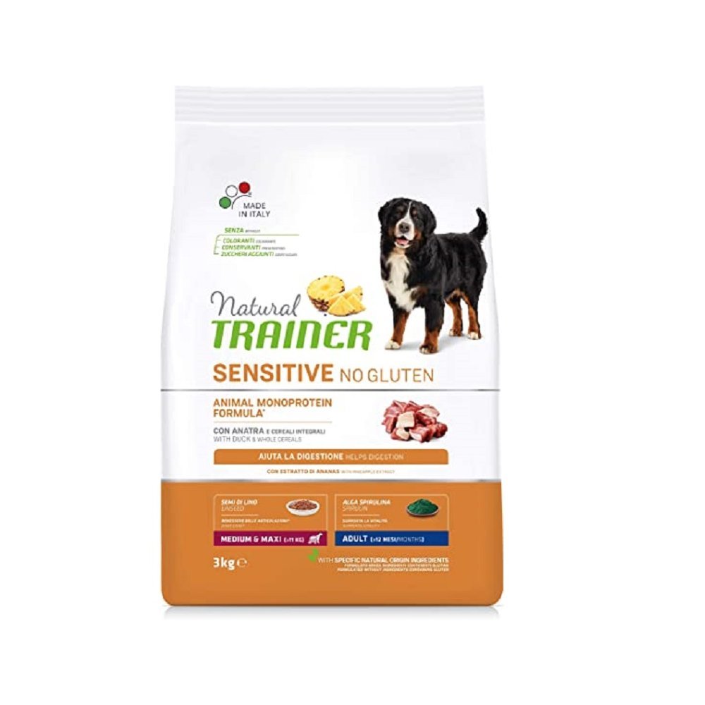 Trainer Natural Sensitive Hrana Za Pse bez zitarica, Pačetina, Za Odrasle Pse Srednjih I Velikih Rasa, 3kg - petcorner