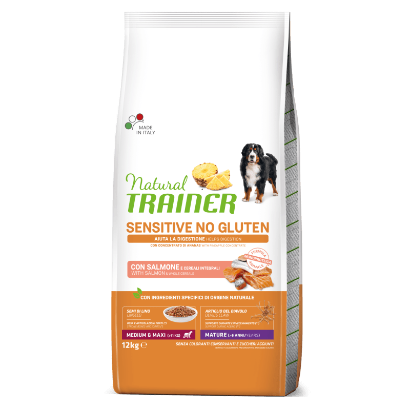 Trainer Natural Sensitive No Gluten Hrana za Stence i Juniore Srednjih I Velikih Rasa, Pacetina 12kg - petcorner