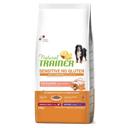 Trainer Natural Sensitive No Gluten Hrana za Stence i Juniore Srednjih I Velikih Rasa, Pacetina 12kg - petcorner