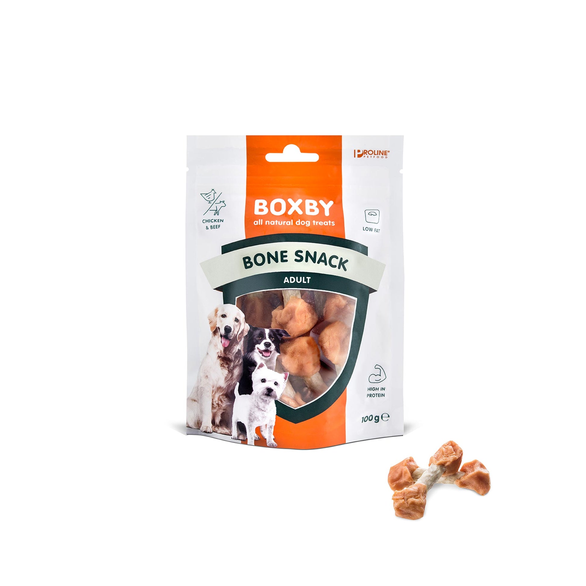 Boxby Adult Kosti – Poslastica za pse, 100 g - petcorner