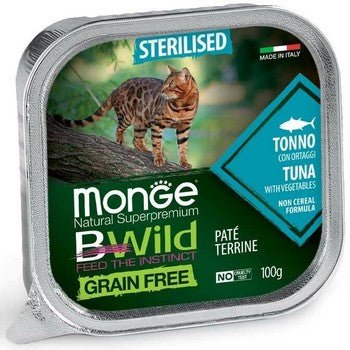 BWild pašteta za sterilisane mačke tuna i povrće 100g - petcorner