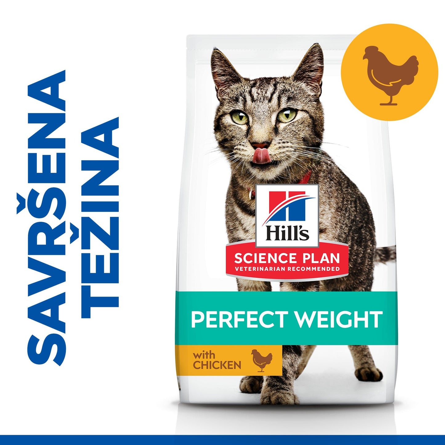 Hill's Science Plan Perfect Weight Hrana za Mačke Piletina 1,5 kg - petcorner