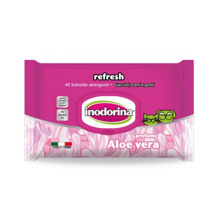 INODORINA Vlažne maramice Refresh/Everyday sa Aloe Verom, 40 kom - petcorner