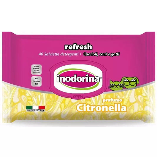 INODORINA Vlažne maramice Refresh/Everyday sa citronelom, 40 kom - petcorner