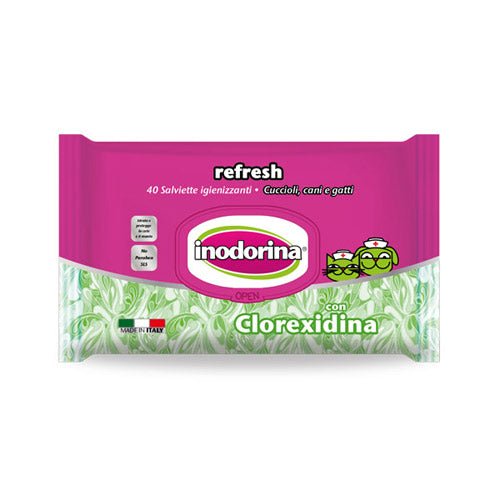 INODORINA Vlažne maramice Refresh/Everyday sa hlorheksidinom, 40 kom - petcorner