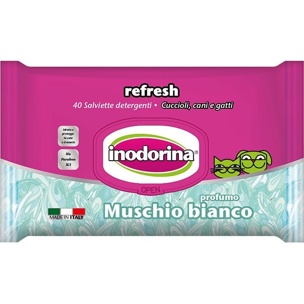 INODORINA Vlažne maramice Refresh/Everyday sa belim mošusom, 40 kom - petcorner