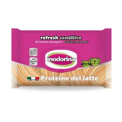 INODORINA Vlažne maramice Sensitive Milk Protein, 40 kom - petcorner