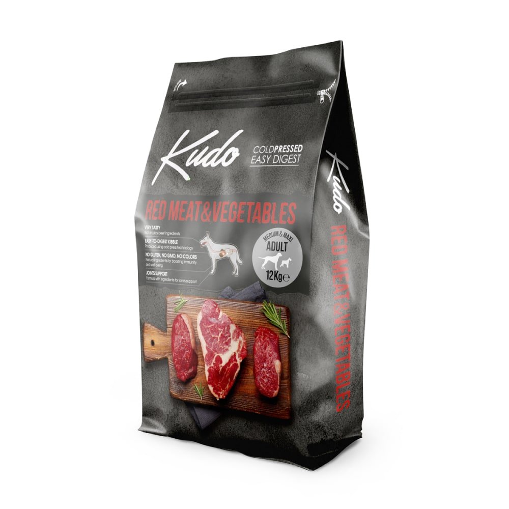 KUDO Low Grain Red Meat & Vegetables Medium/Maxi Adult - petcorner