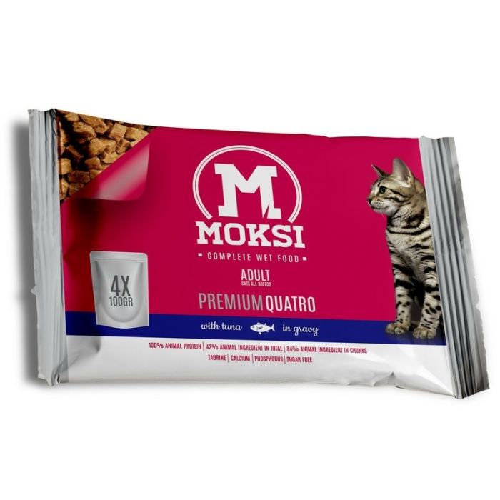 Moksi preliv za mačke tuna u sosu 4x100gr - petcorner