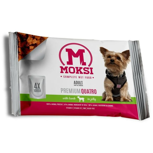 Moksi preliv za pse jagnjetina žele 4x100gr - petcorner