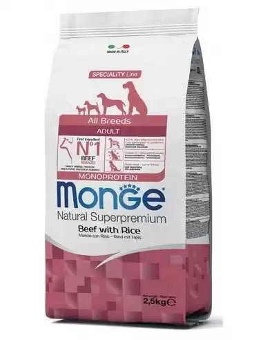 Monge Adult Govedina sa Pirinčem 2.5kg - Hrana za Odrasle Pse - petcorner