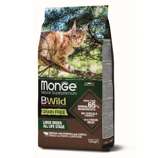 Monge BWild Grain Free Cat All Life Stage, Hrana za mačke, Bizon 1.5 kg - petcorner