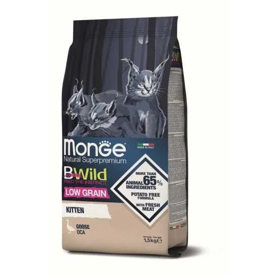 MONGE BWild hrana za mačićE, Grain Free Kitten - guska 1.5kg - petcorner