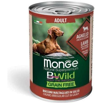 MONGE BWILD HRANA ZA PSE, JAGNJETINA, ADULT, 400G - petcorner