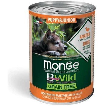 MONGE BWILD HRANA ZA PSE, PAČETINA, PUPPY&JUNIOR, 400G - petcorner