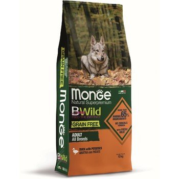 Monge BWild Low Grain Free Hrana Za Pse, Pačetina Sa Krompirom, Za Sve Rase, Adult, 12kg - petcorner