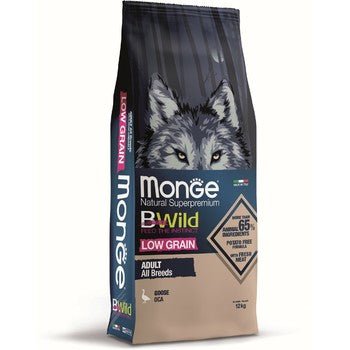 Monge BWild Low Grain Hrana za pse, guska, za sve rase, Adult - petcorner