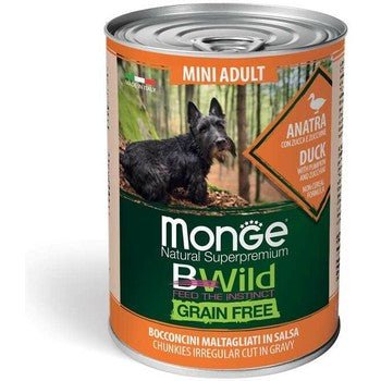 Monge Dog Adult Mini konzerva BWild Pačetina, 400g - petcorner