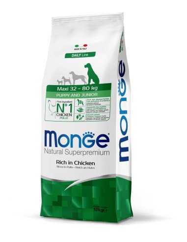 Monge Maxi Puppy & Junior Piletina za Velike Rase 12kg - petcorner