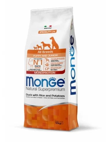 Monge Monoprotein Puppy hrana sa patkom, pirinčem i krompirom 12kg - petcorner