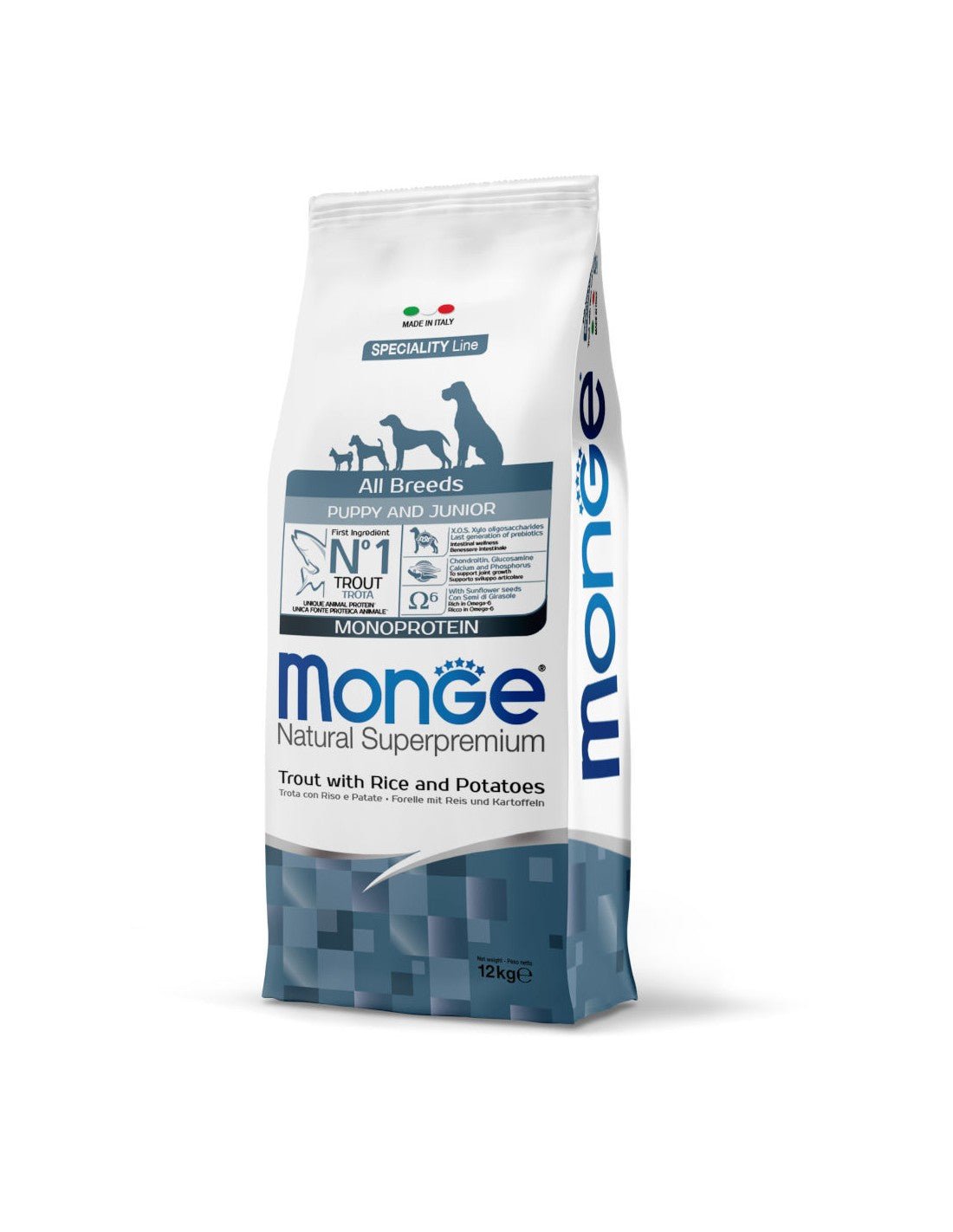 Monge Natural Superpremium Puppy Pastrmka 12kg - Hrana za štence - petcorner