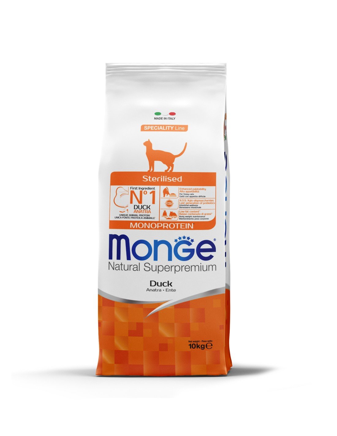 Monge Natural Superpremium Sterilised Patka hrana za mačke, 10kg - petcorner