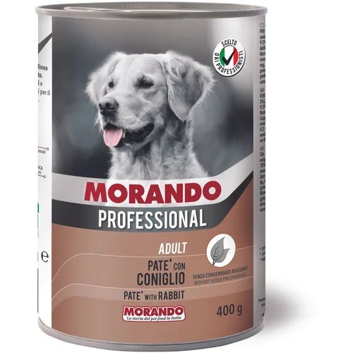 Morando Dog Adult Pate, pašteta za pse, Zečetina, 400g konzerva - petcorner