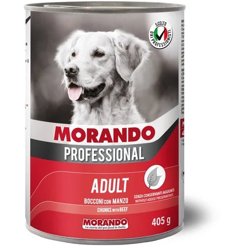 Morando Dog Prof Adult Komadići Govedina 405g konzerva - petcorner