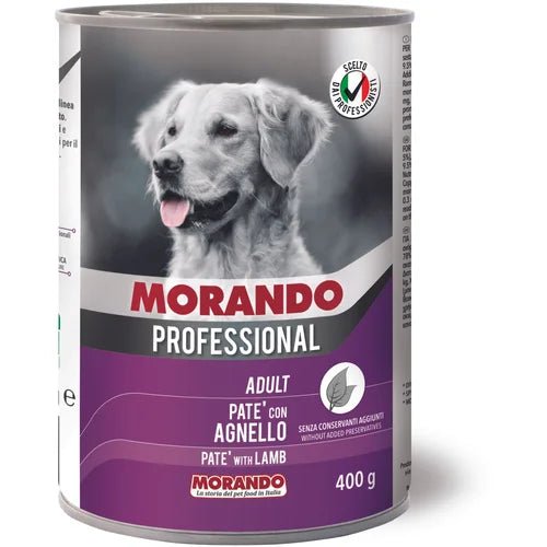 Morando Dog Prof Adult Pate, pašteta za pse, Jagnjetina 400g konzerva - petcorner