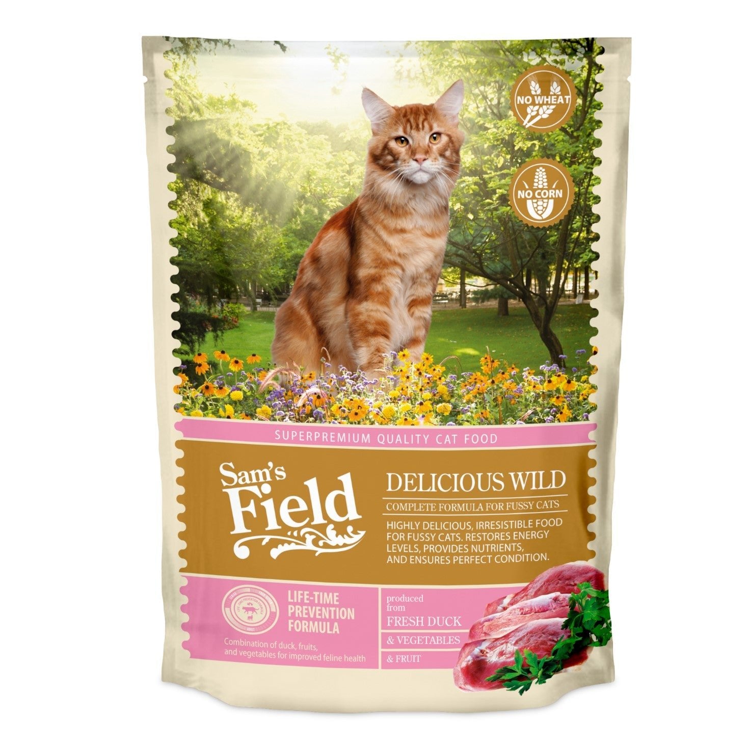 Sam's Field Delicious Wild Hrana za Mačke Patka 400g - petcorner