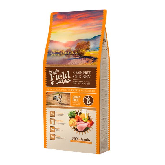 Sam's Field hrana za odrasle pse svih rasa Grain Free s Piletinom 13 kg - petcorner