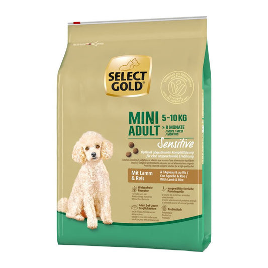 Select Gold Mini Adult Sensitive Jagnjetina i Pirinač 1kg - petcorner