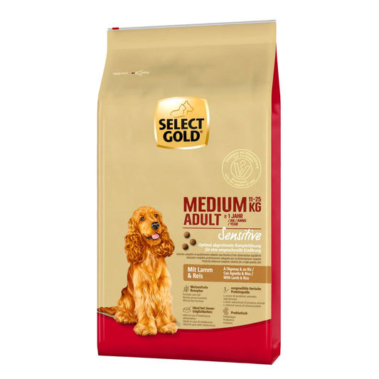 Select Gold: Hrana za odrasle pse srednjih rasa Sensitive Medium Adult Losos, 4 kg - petcorner