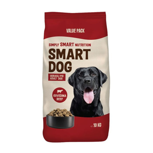 SMART DOG Adult Govedina 10 kg – Suva hrana za odrasle pse - petcorner