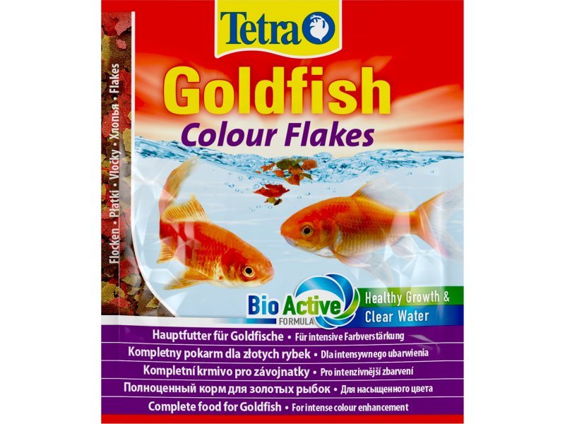 Tetra Goldfish Colour Flakes – hrana za zlatne ribice u pahuljicama, 12 g - petcorner