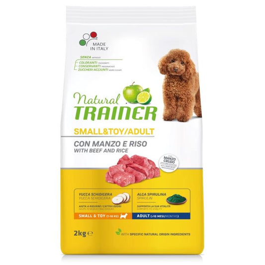 Trainer Natural Dog Hrana Za Odrasle Pse, Malih rasa, Govedina I Pirinač, 2kg - petcorner